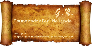 Gaunersdorfer Melinda névjegykártya